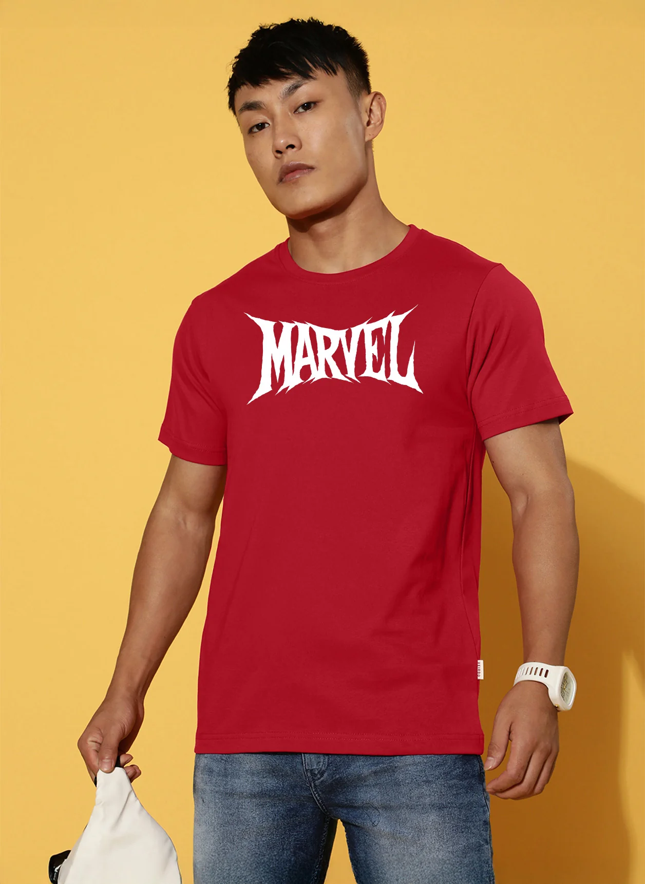 Marvel Red Regular Fit Printed T-shirt - Image 3