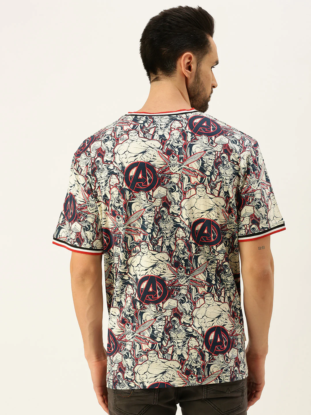Marvel White Oversized Graphic Printed T-shirt - Image 3