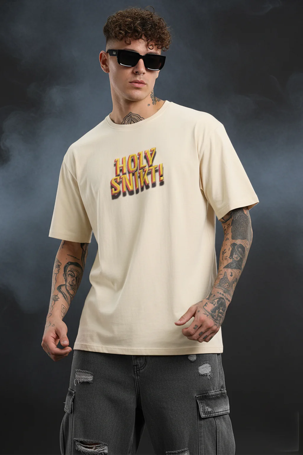 HOLY SNIKT Marvel Super Hero Swanwhite Oversized Deadpool T-Shirt - Image 2