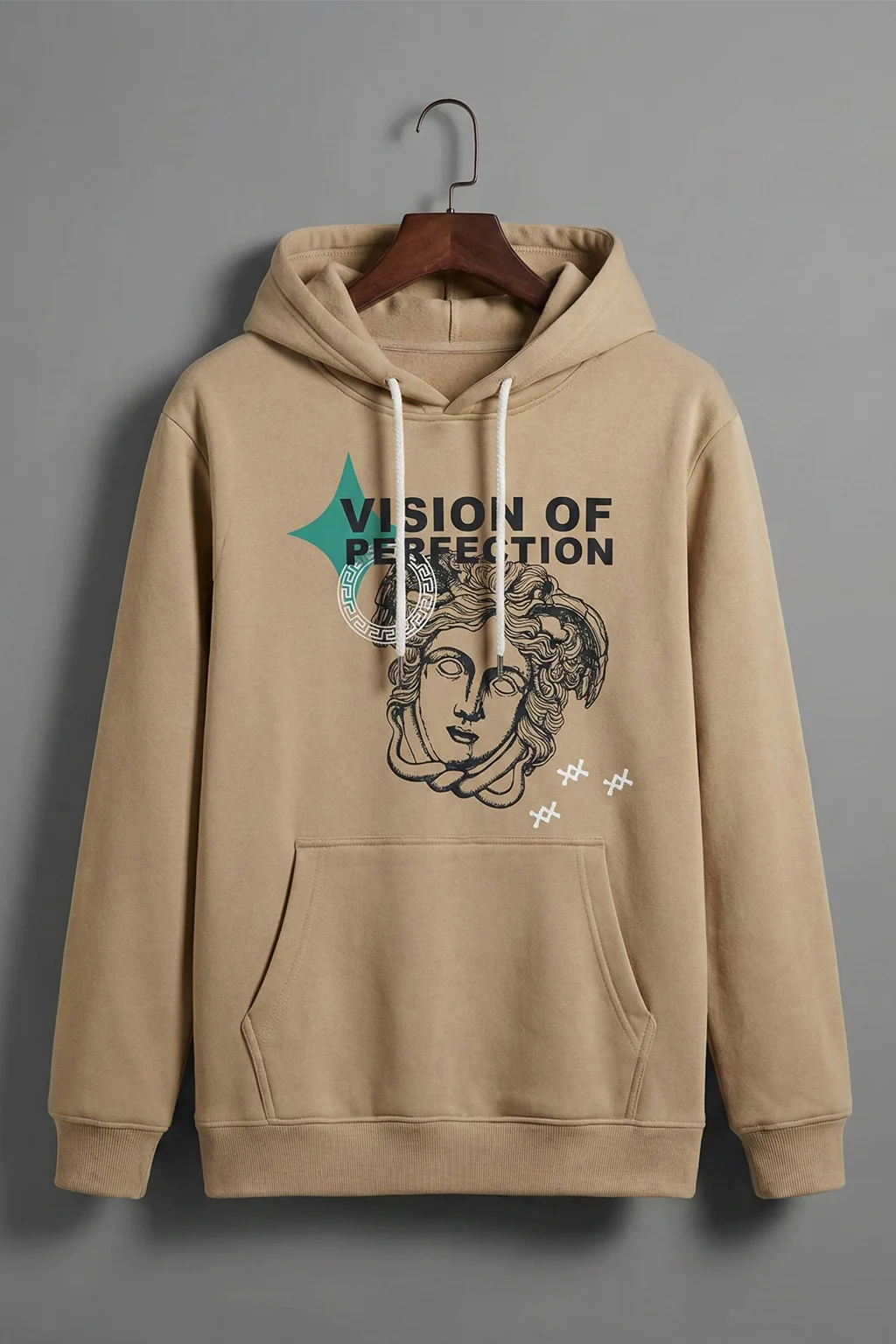 Masterpiece in Soyabean: Men's Perfection Print Regular Fit Hoodie