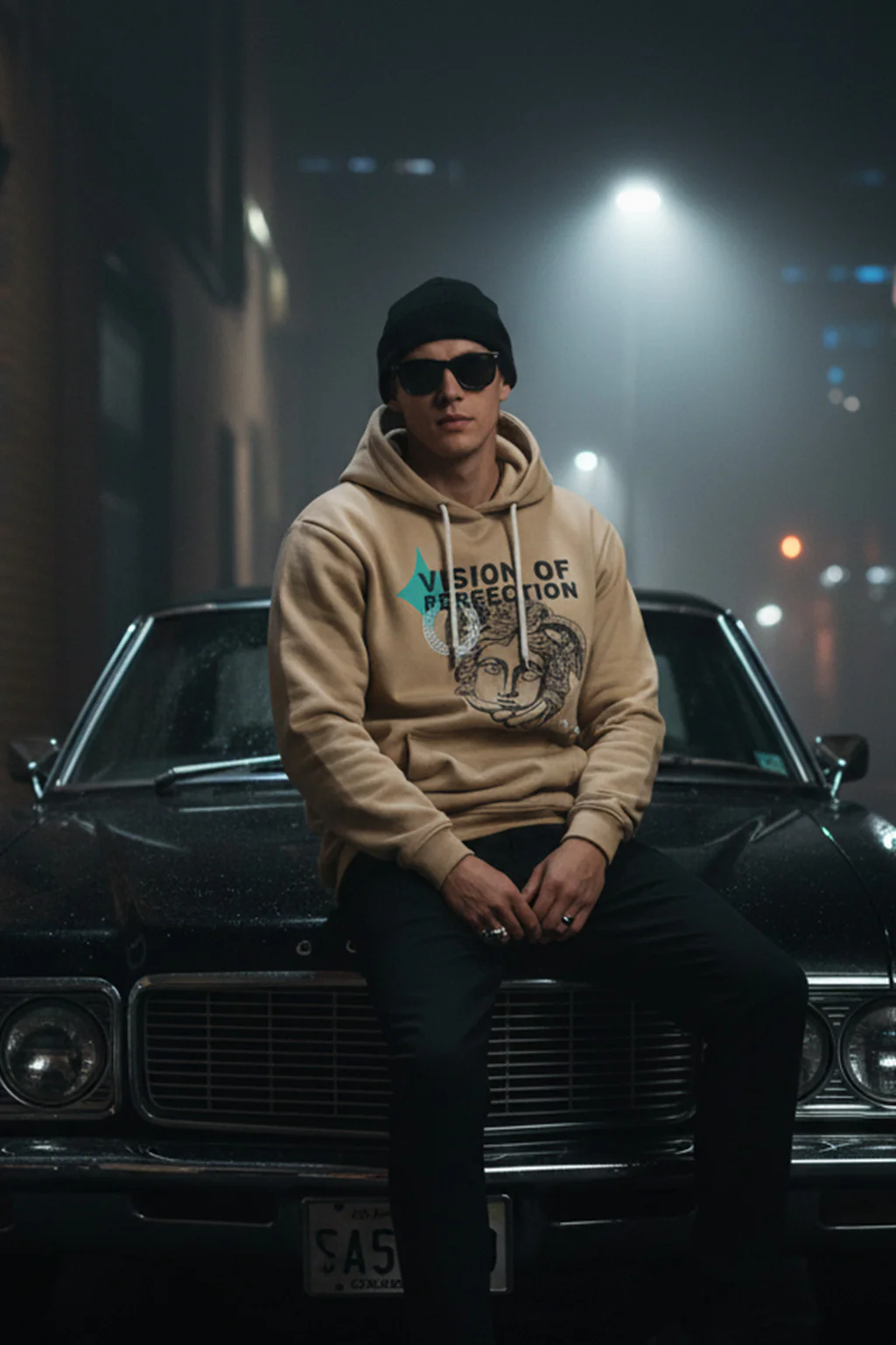 Masterpiece in Soyabean: Men's Perfection Print Regular Fit Hoodie - Image 5
