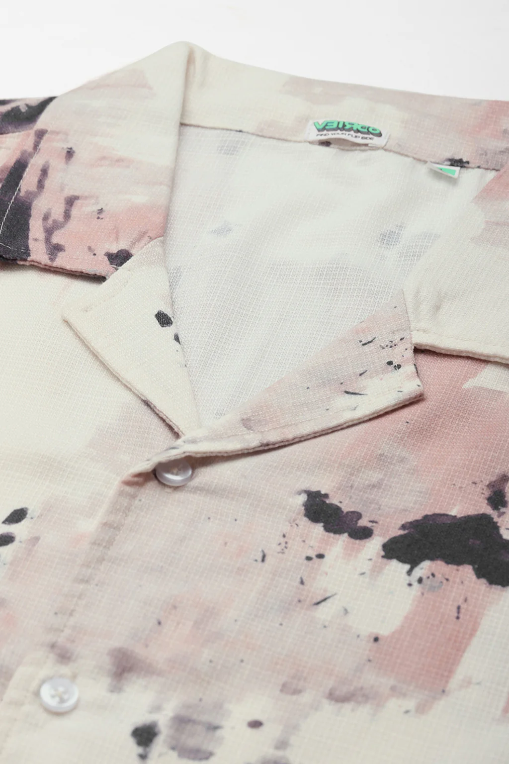 Mauve Camp Collar Printed Oversized Exclusive Shirt - Image 3