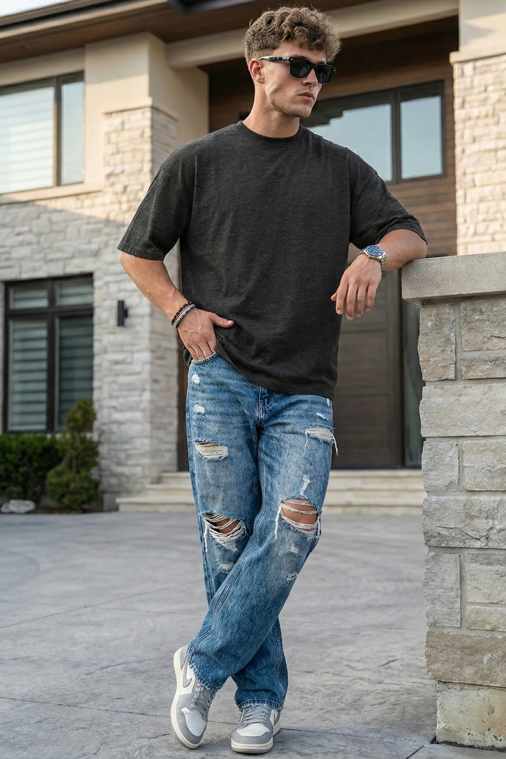 Anthra Plain Oversized T-shirt - Image 3