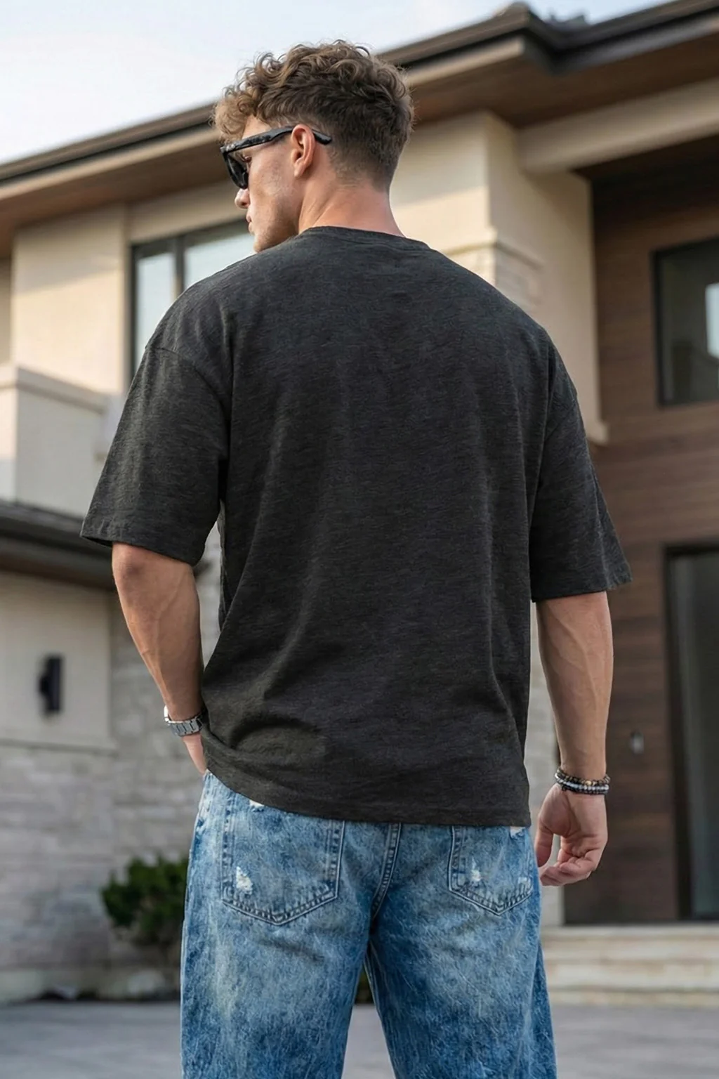 Anthra Plain Oversized T-shirt - Image 4
