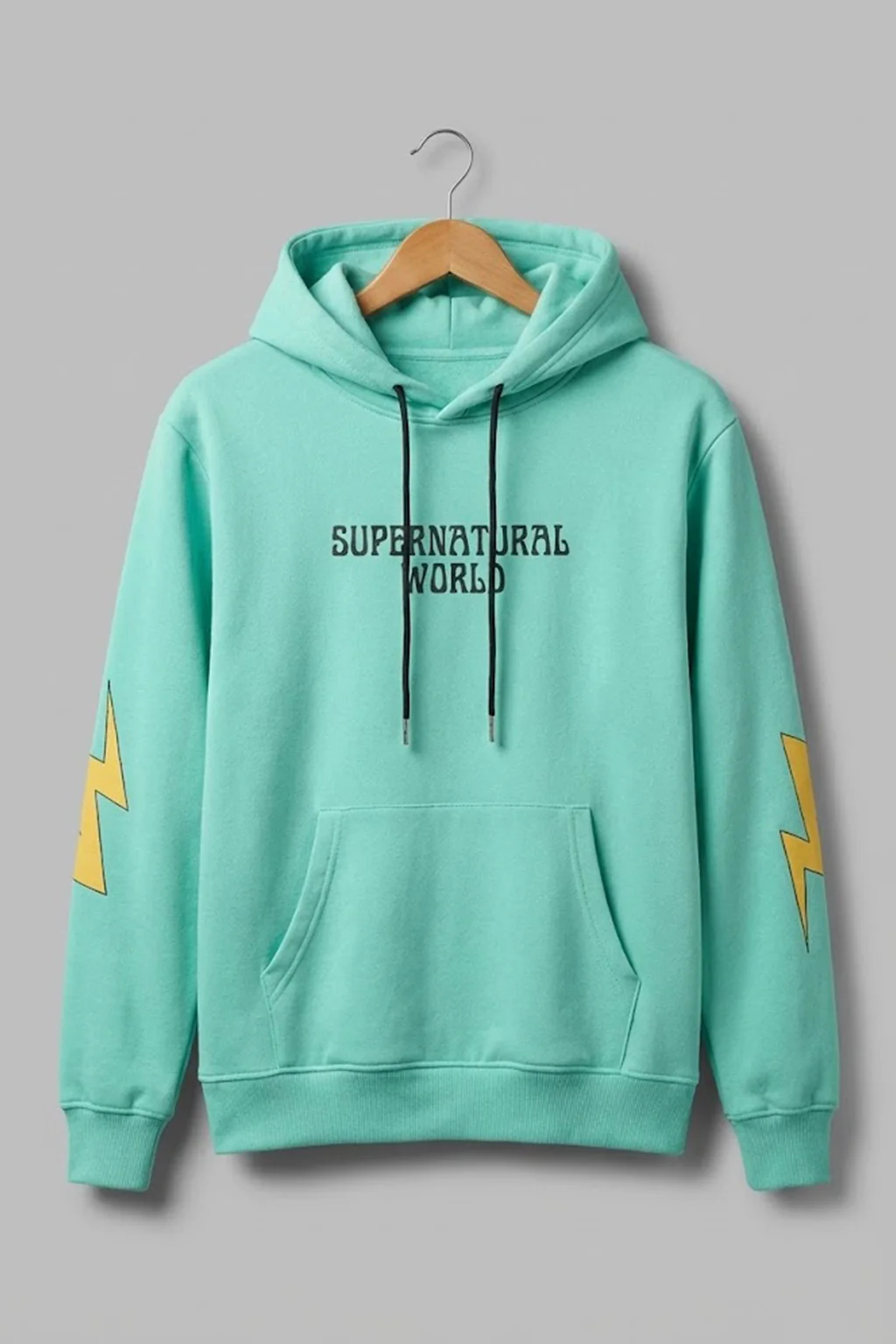 World of Illusion Green Back Printed Regular Fit Hoodie - Image 2