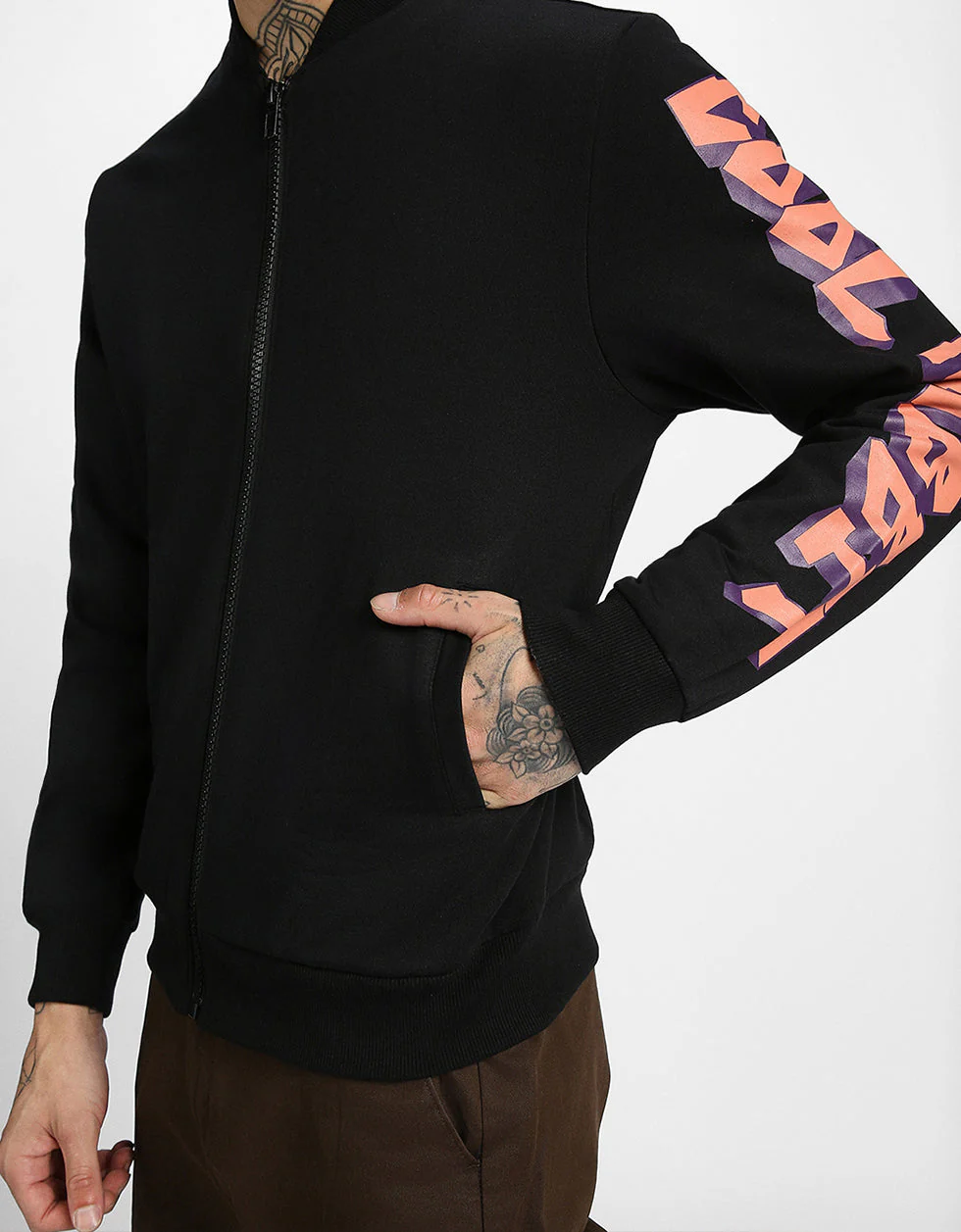 Rabbit Black Back Printed Regular Fit Jacket - Image 4