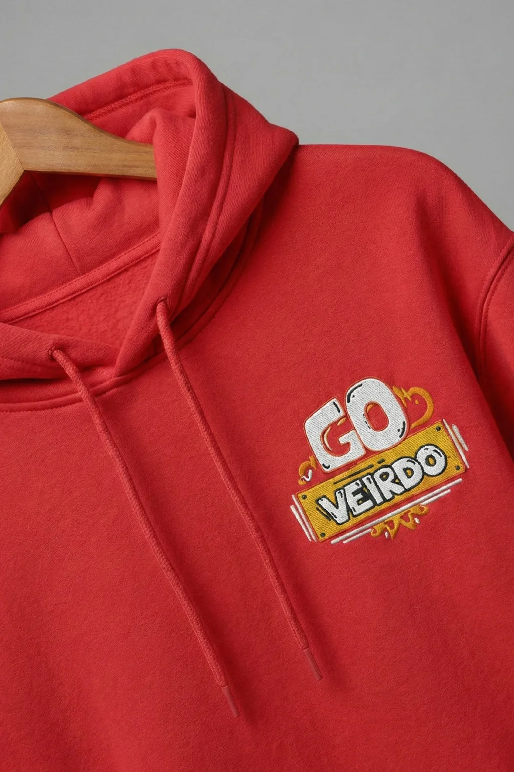 Go Veirdo Magenta Pocket Printed Oversized Hoodie - Image 3
