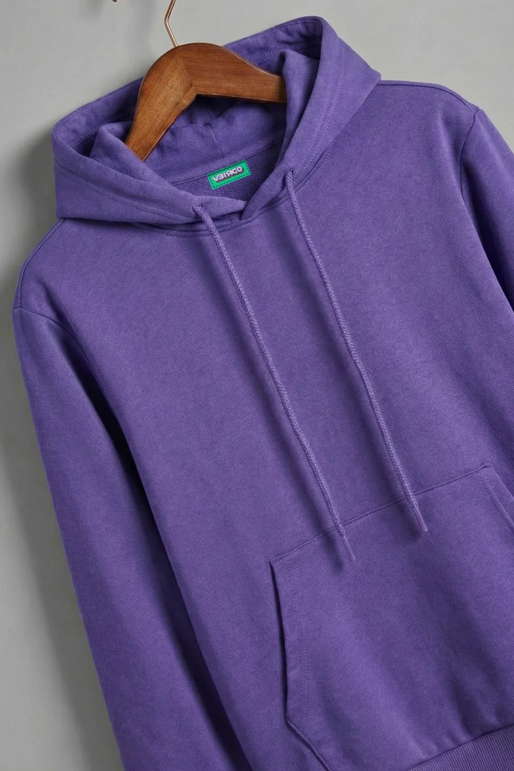 Purple Plain Regular Hoodie - Image 3