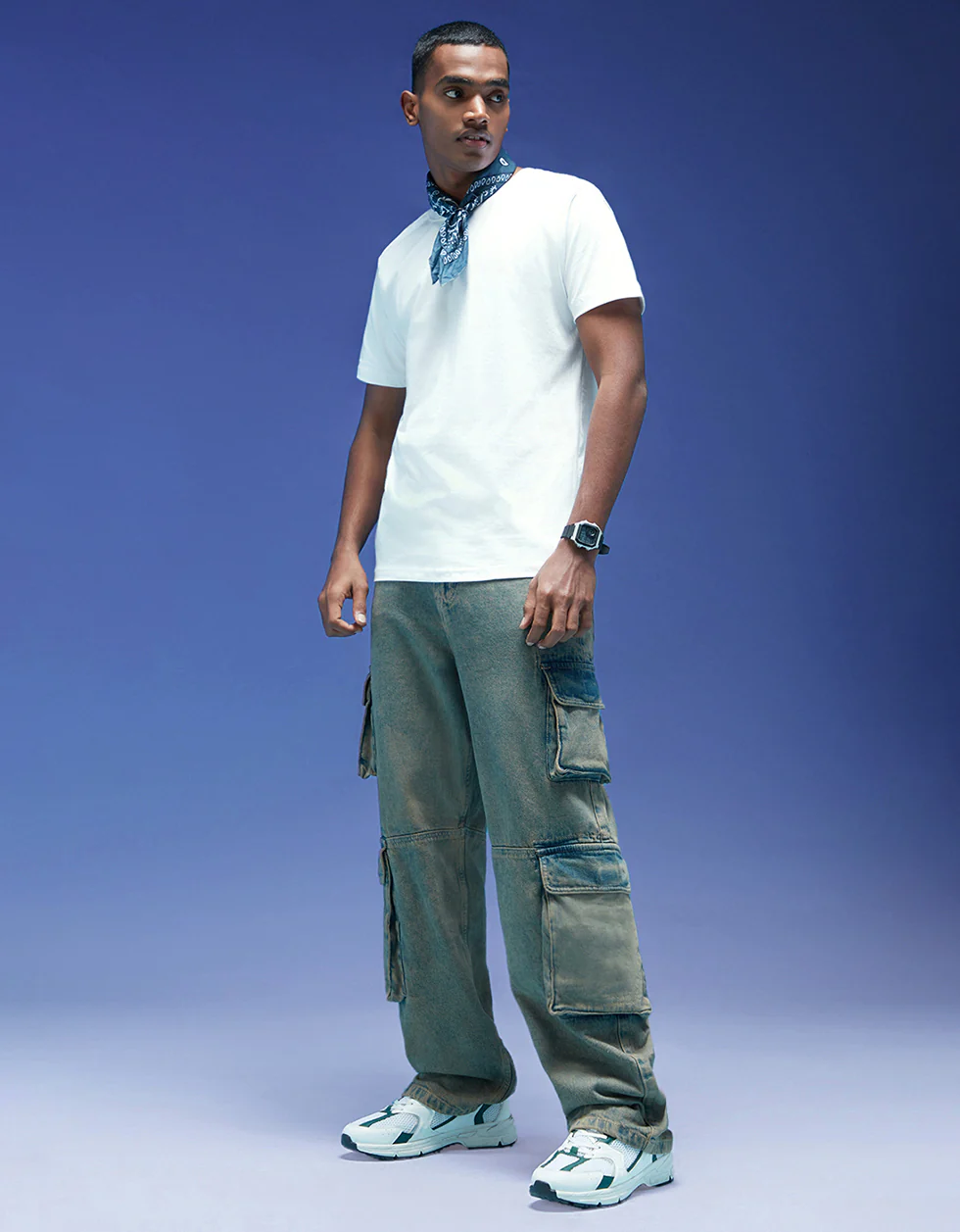 White Plain Regular Fit T-shirt - Image 3