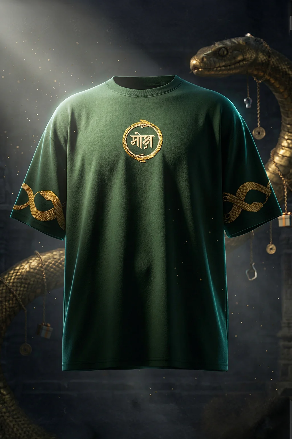 मोक्ष Green Printed Exclusive T-shirt Epic Collection - Image 3