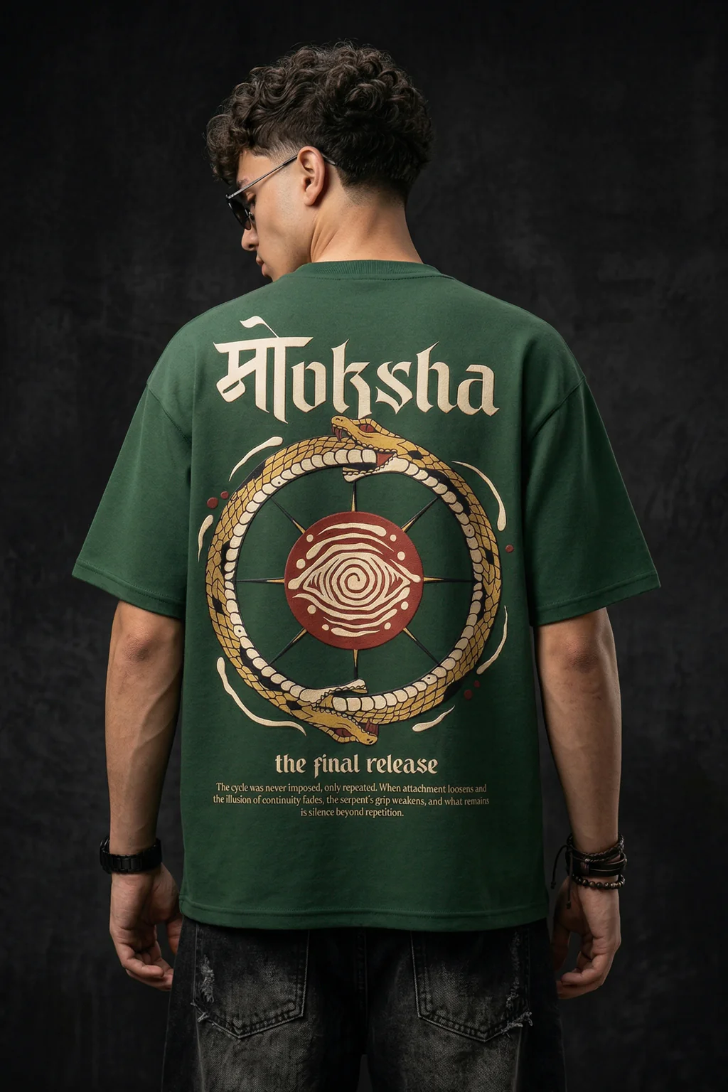 मोक्ष Green Printed Exclusive T-shirt Epic Collection - Image 7