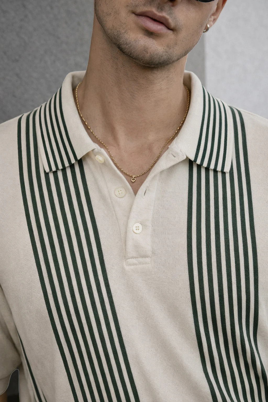 Monaco Line Swanwhite Flatknit Textured Regular Fit Exclusive Polo T-Shirt - Image 2