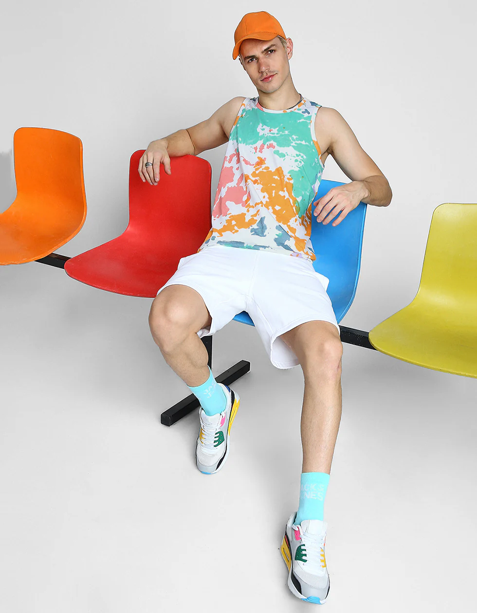 MultiColor Tie-Die Gym Vest - Image 4