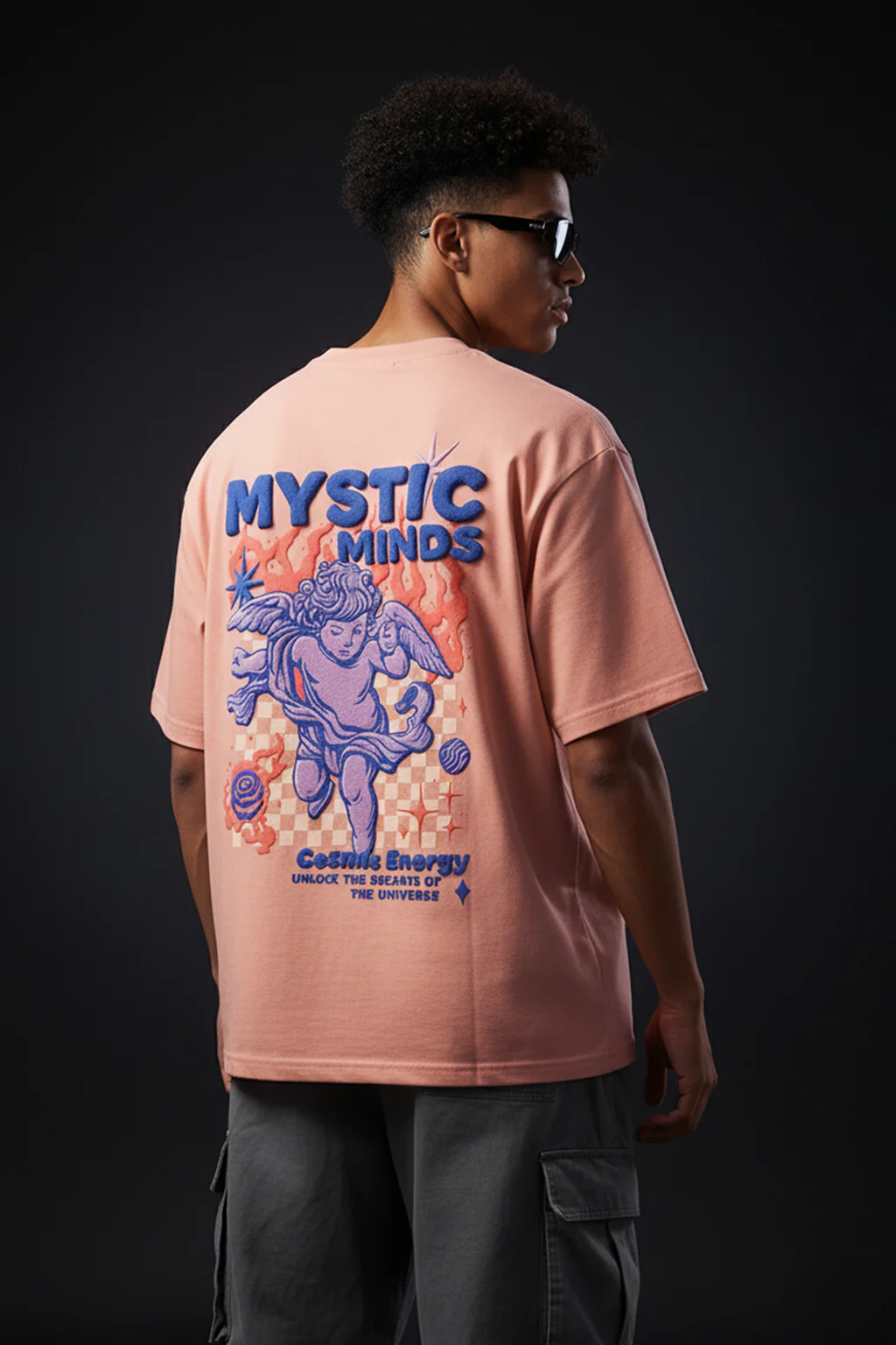 Mystic Rose Water Oversized Puff Printed Exclusive T-shirt - Image 3