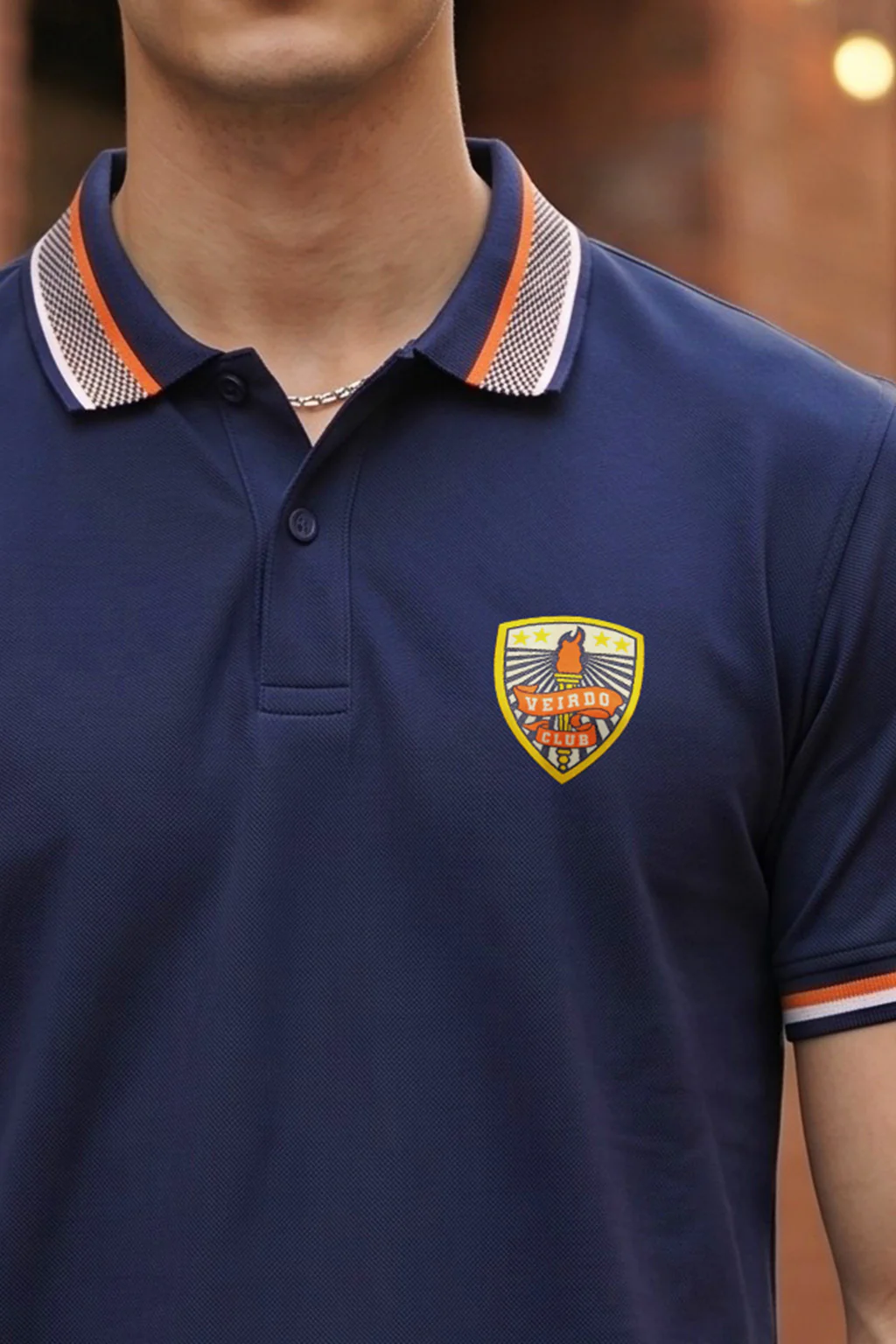 Navy Bedge Regular Fit Exclusive Pique Lycra Polo T-Shirt - Image 2