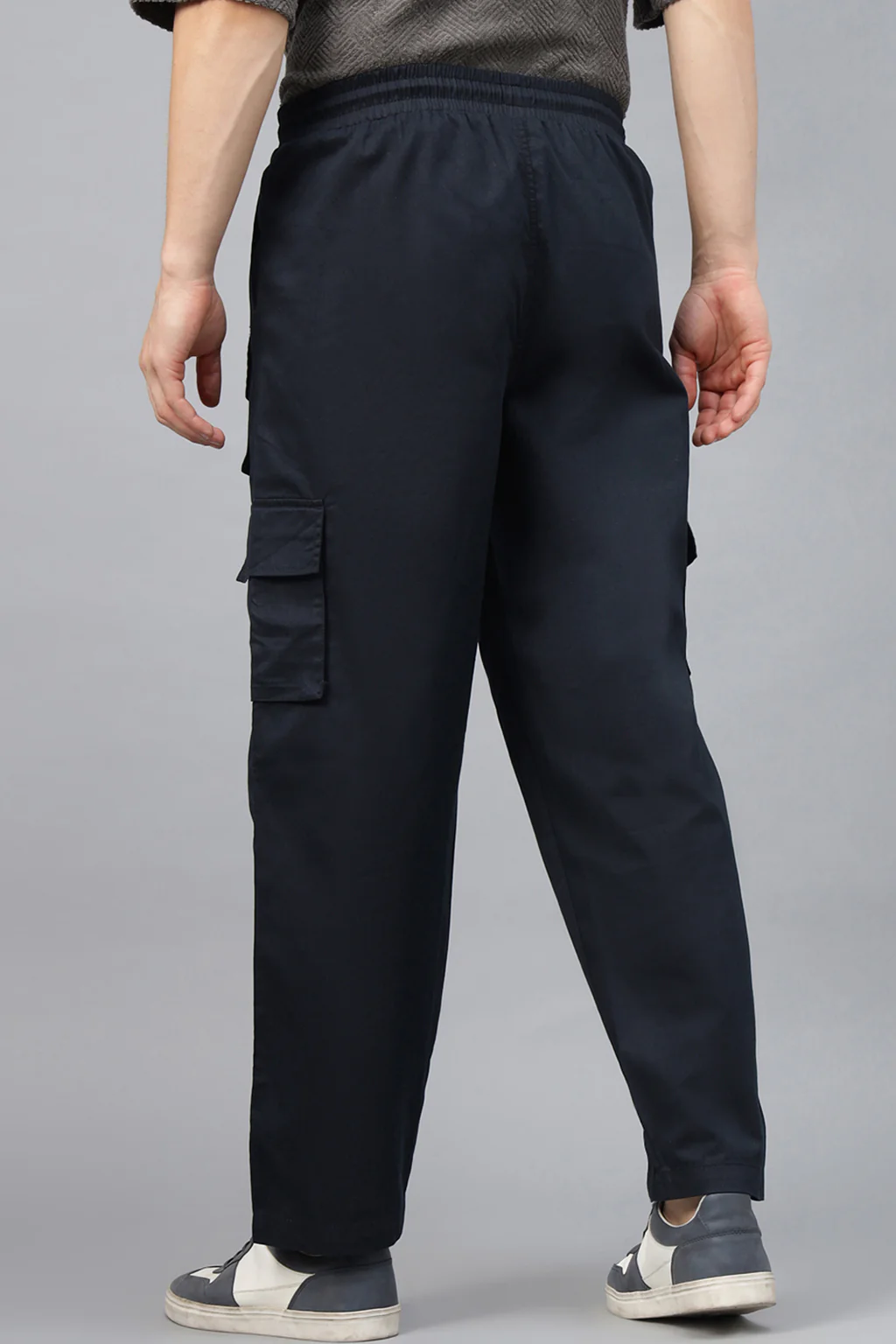 Navy Pure Cotton Baggy Fit 6 Pocket Cargo - Image 3