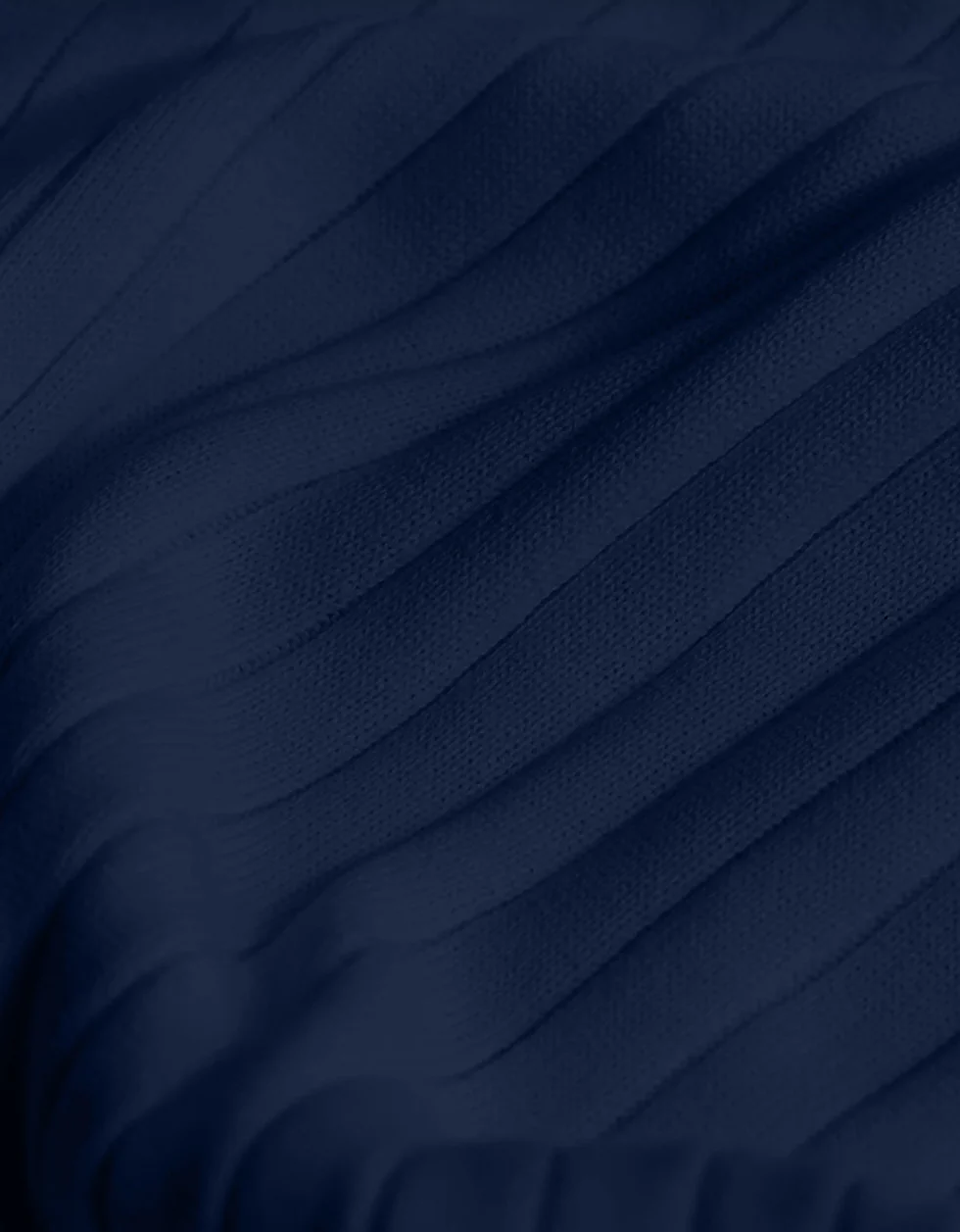 Navy Ribbed Flatknit Textured Regular Fit Exclusive Polo T-Shirt - Image 6