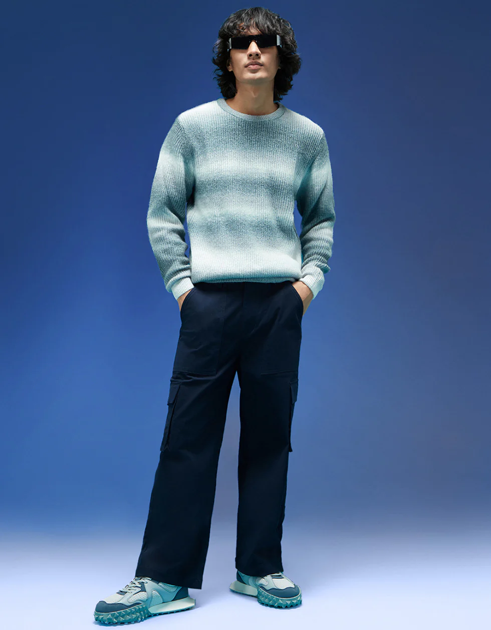 Navy Flap Pocket Woven Exclusive Cargo Pant - Image 3