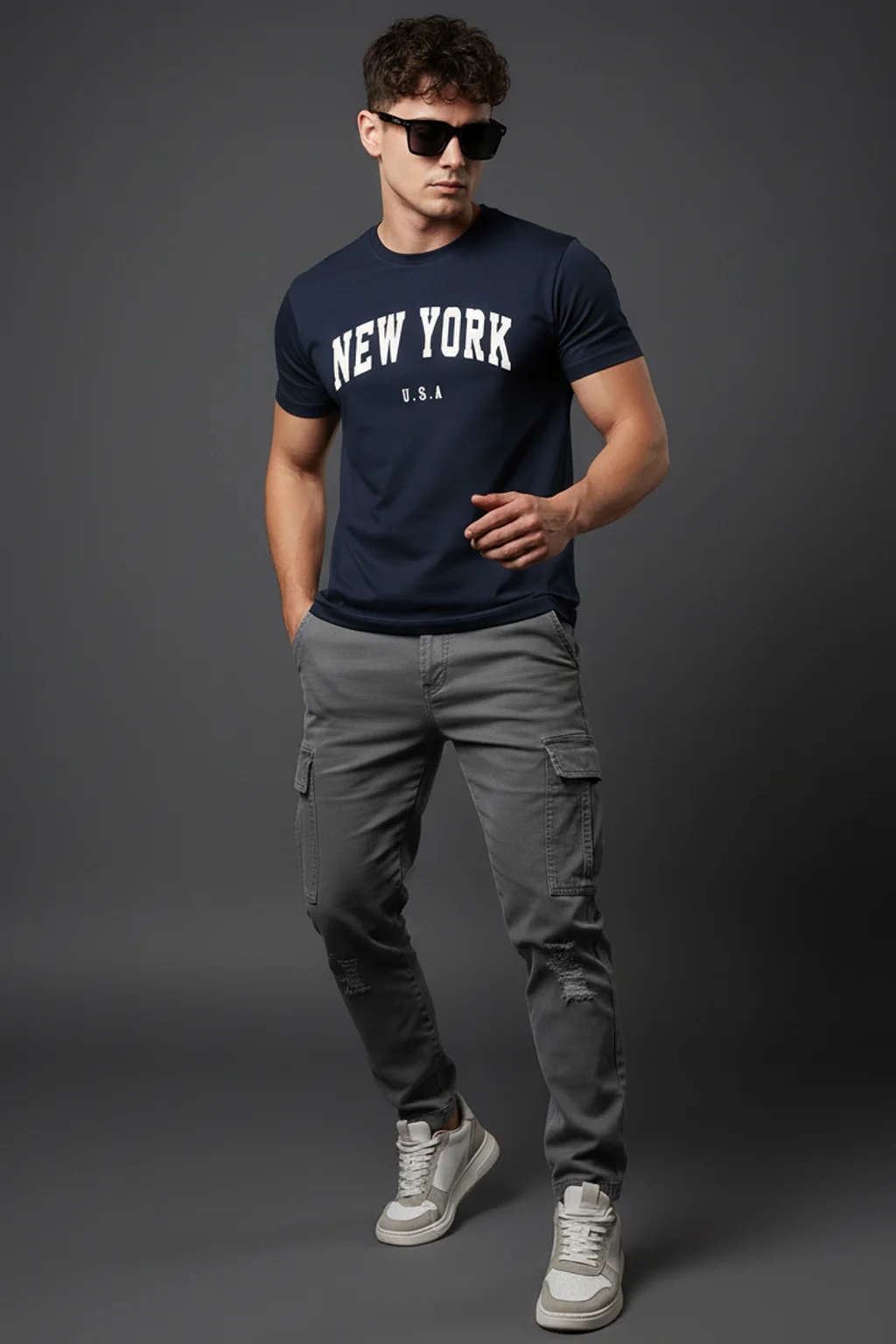 New York Navy Regular Fit Printed T-shirt - Image 5