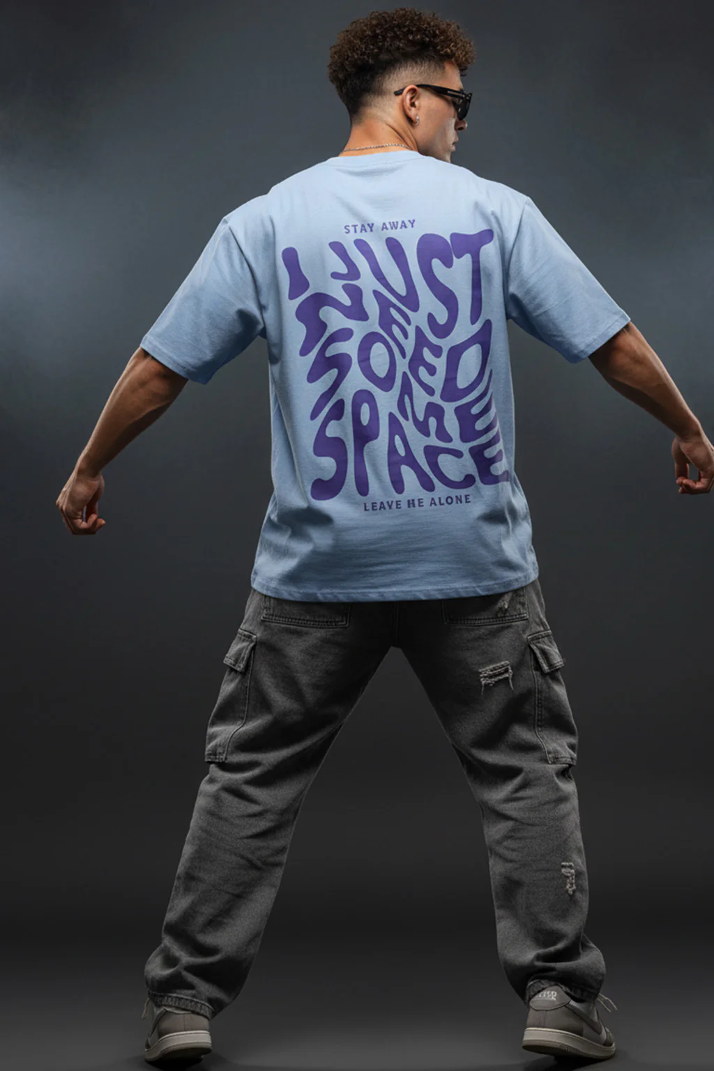 Need Space Dutch Canal Oversized Back Graphic Printed T-shirt - Image 4