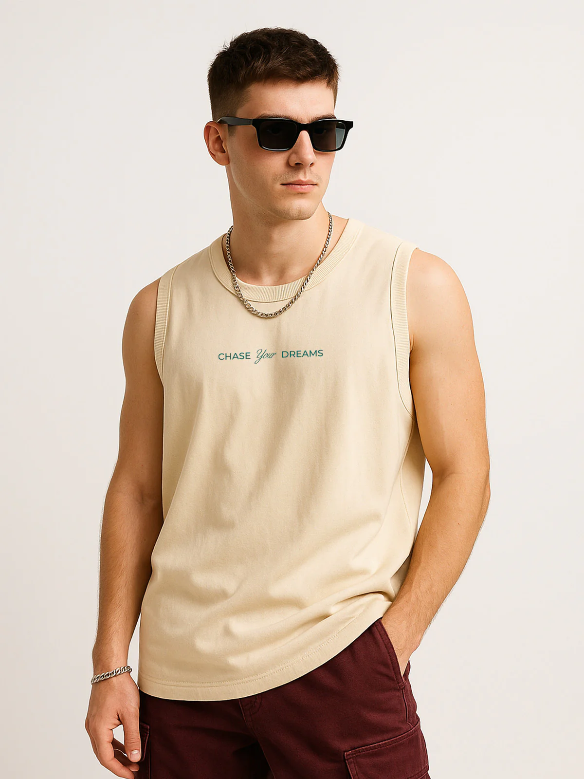 New York Swanwhite Oversized Printed Vest - Image 4
