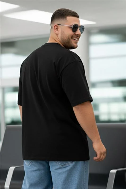New York Black Graphic Printed Plus Size T-shirt - Image 3