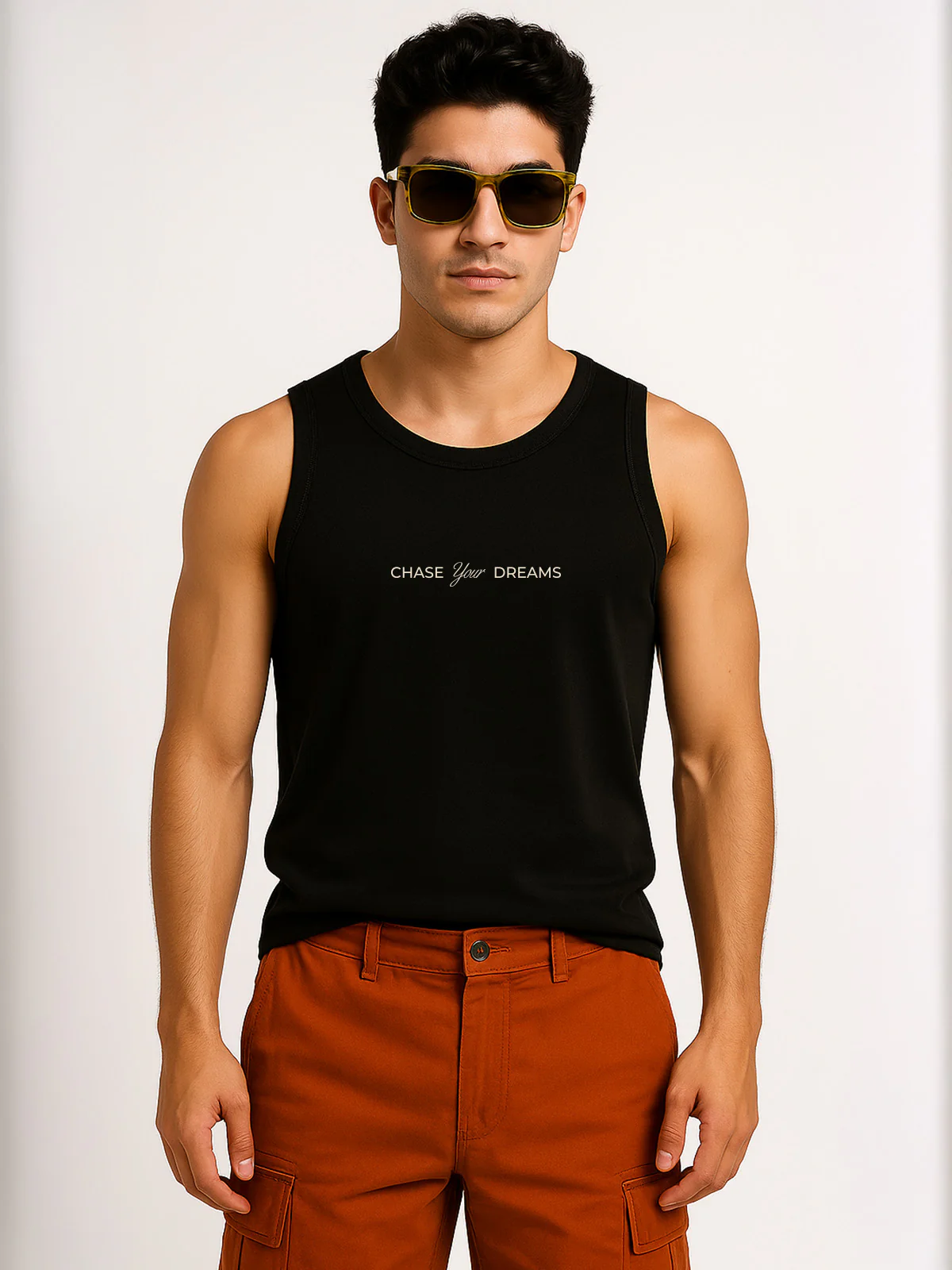 New York Black Regular Fit Printed Vest - Image 2