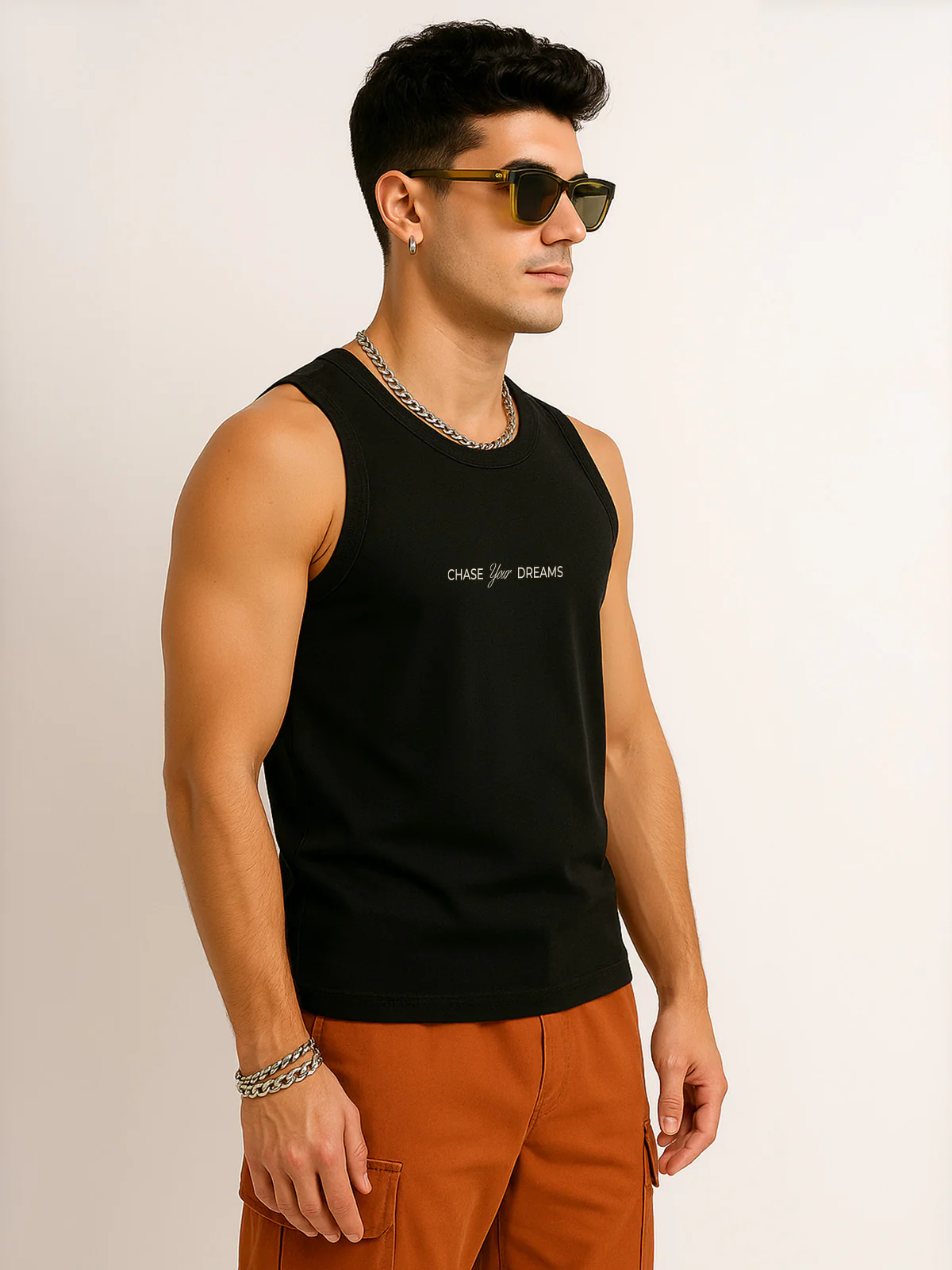 New York Black Regular Fit Printed Vest - Image 3