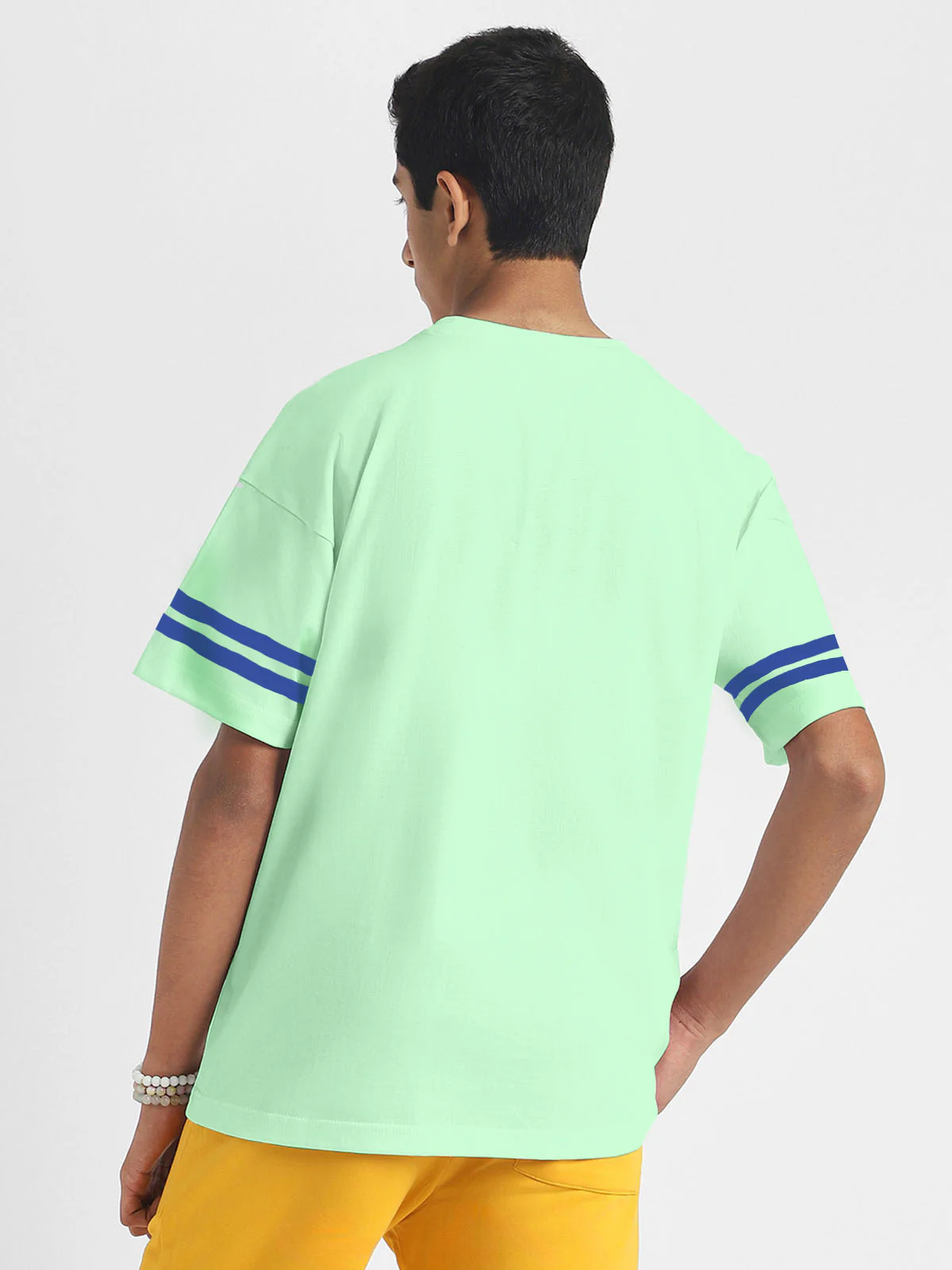 New York Mint Green Oversized Graphic Printed Boys T-shirt - Image 4