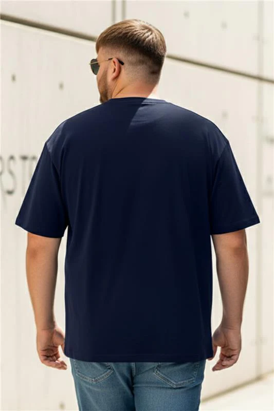 New York Navy Graphic Printed Plus Size T-shirt - Image 3