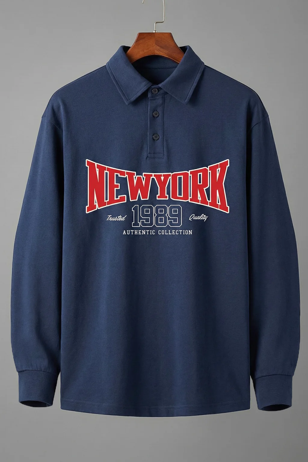New York Navy Oversized Full Sleeve Exclusive Polo T-shirt - Image 3