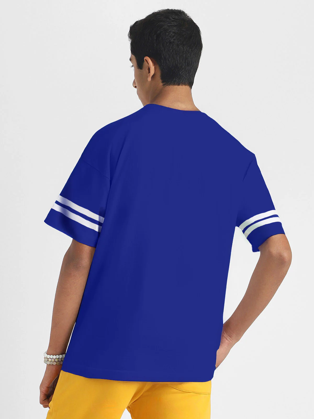 New York Royalblue Oversized Graphic Printed Boys T-shirt - Image 4