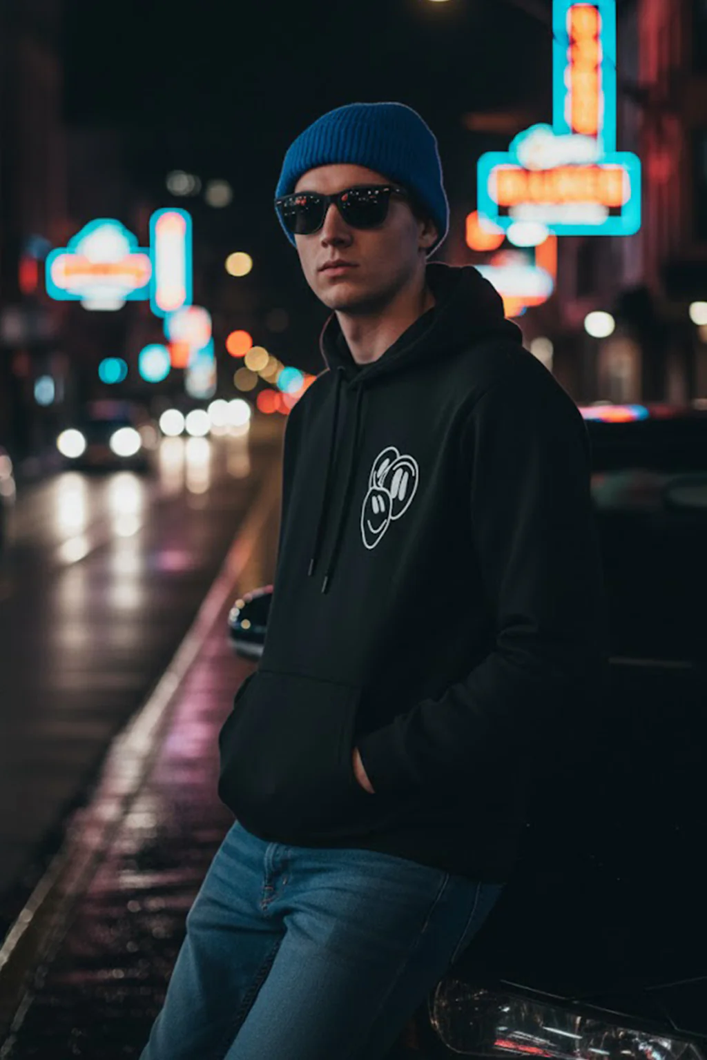 No Mercy Black Regular Fit Back Printed Hoodie - Image 3