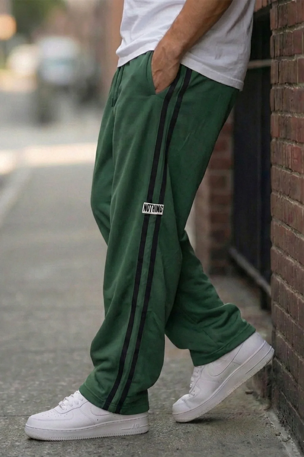 Nothing Impossible Olive Side Stripe Exclusive Knitted Cargo