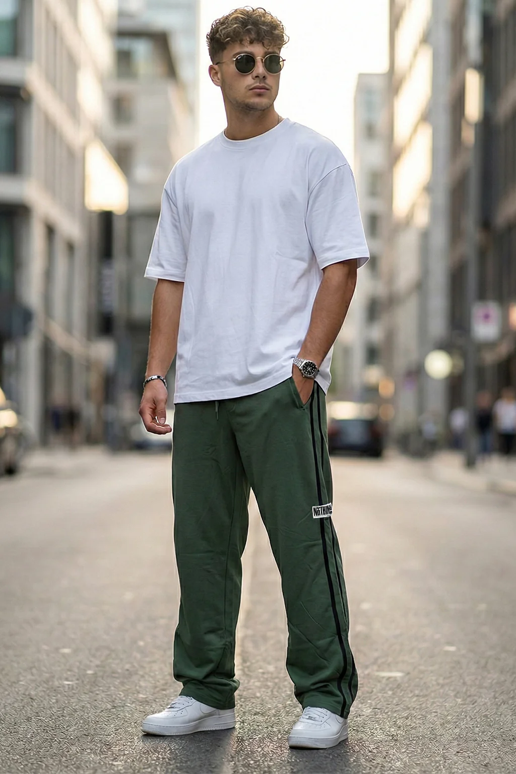 Nothing Impossible Olive Side Stripe Exclusive Knitted Cargo - Image 6