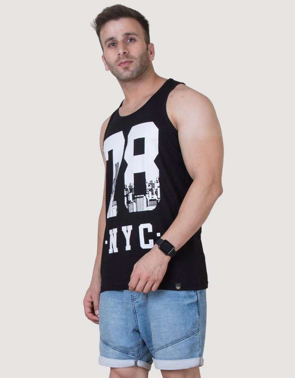 NYC Cotton Printed Gym Printed Gym Men's Vest - Image 4