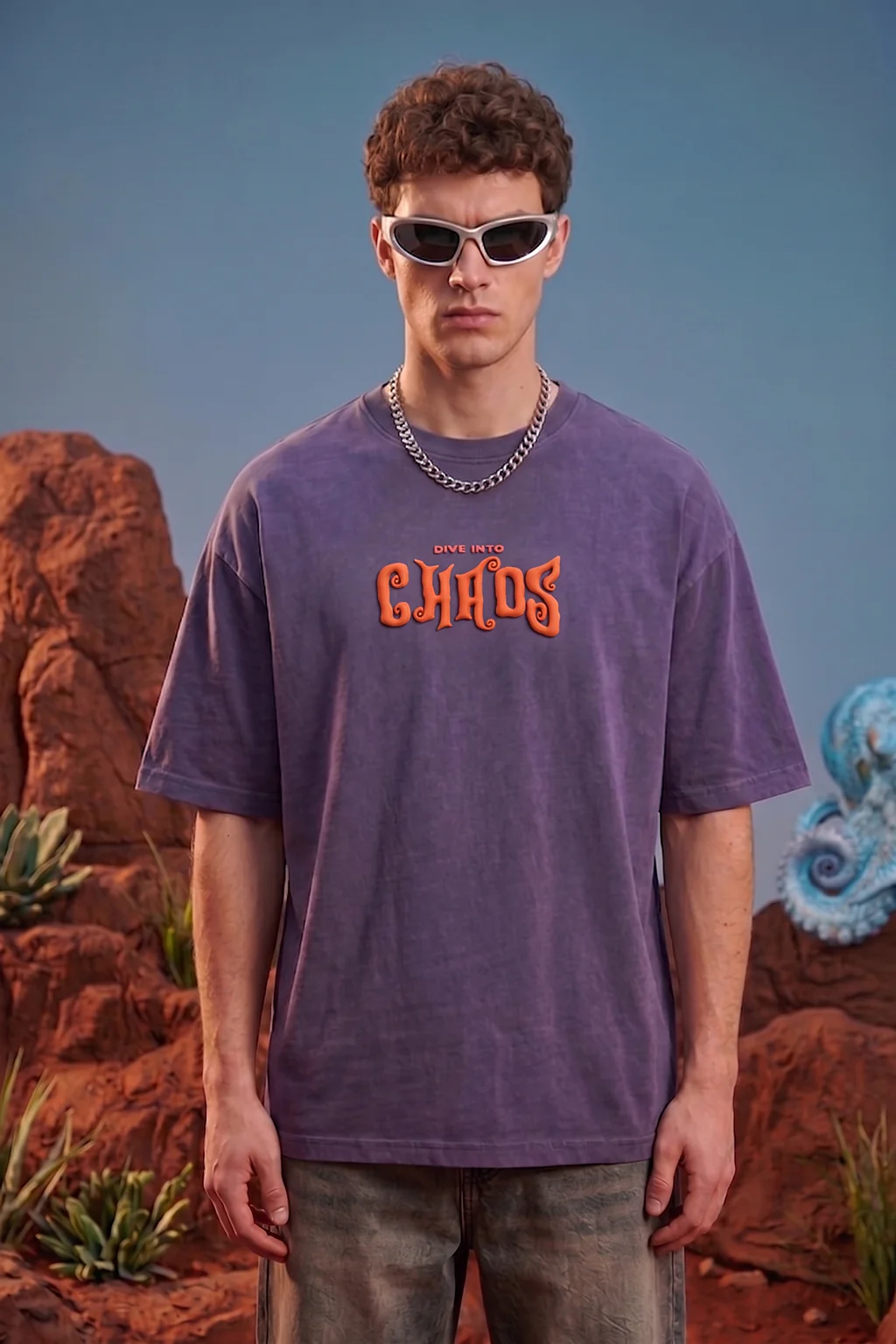 Octopus Blue 3D Puff Print Exclusive T-shirt Supreme Edition - Image 5