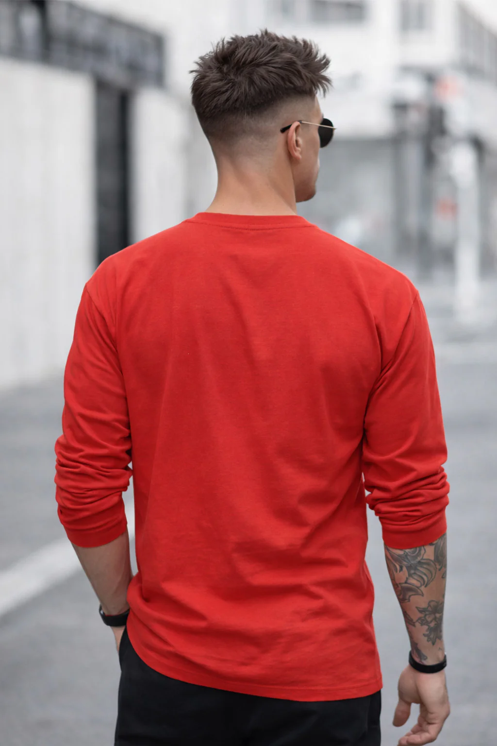 Octopus Red Full Sleeves Regular Fit Printed T-shirt - Image 4