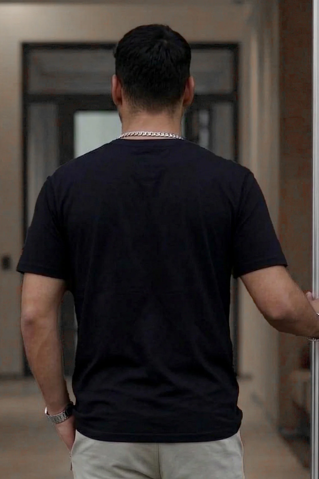 Old School Black Regular Fit Printed T-shirt - Image 4
