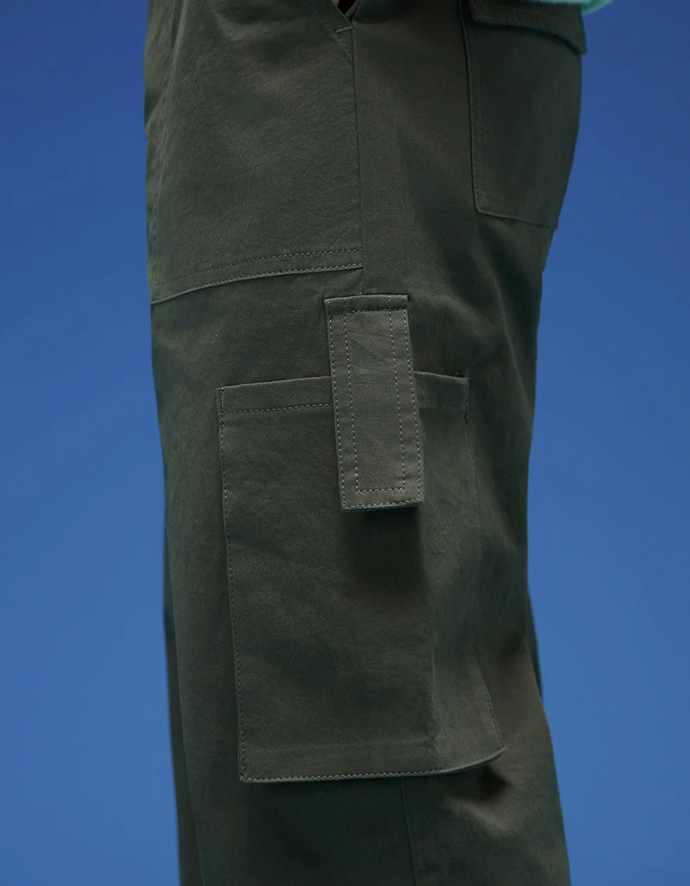 Olive Bellow Pocket Woven Exclusive Cargo Pant - Image 4