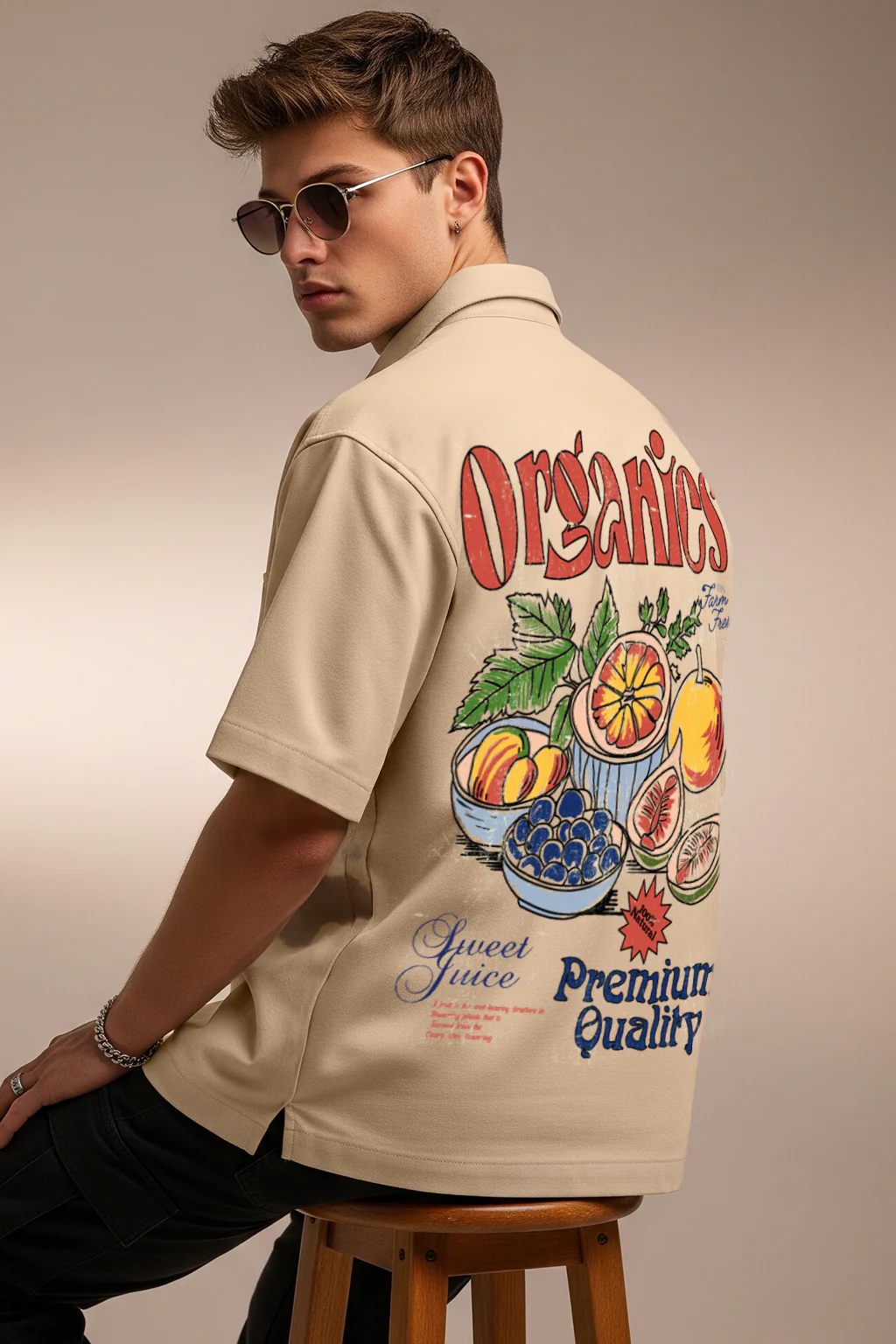 Organics Swanwhite Oversized Printed Exclusive Shirt