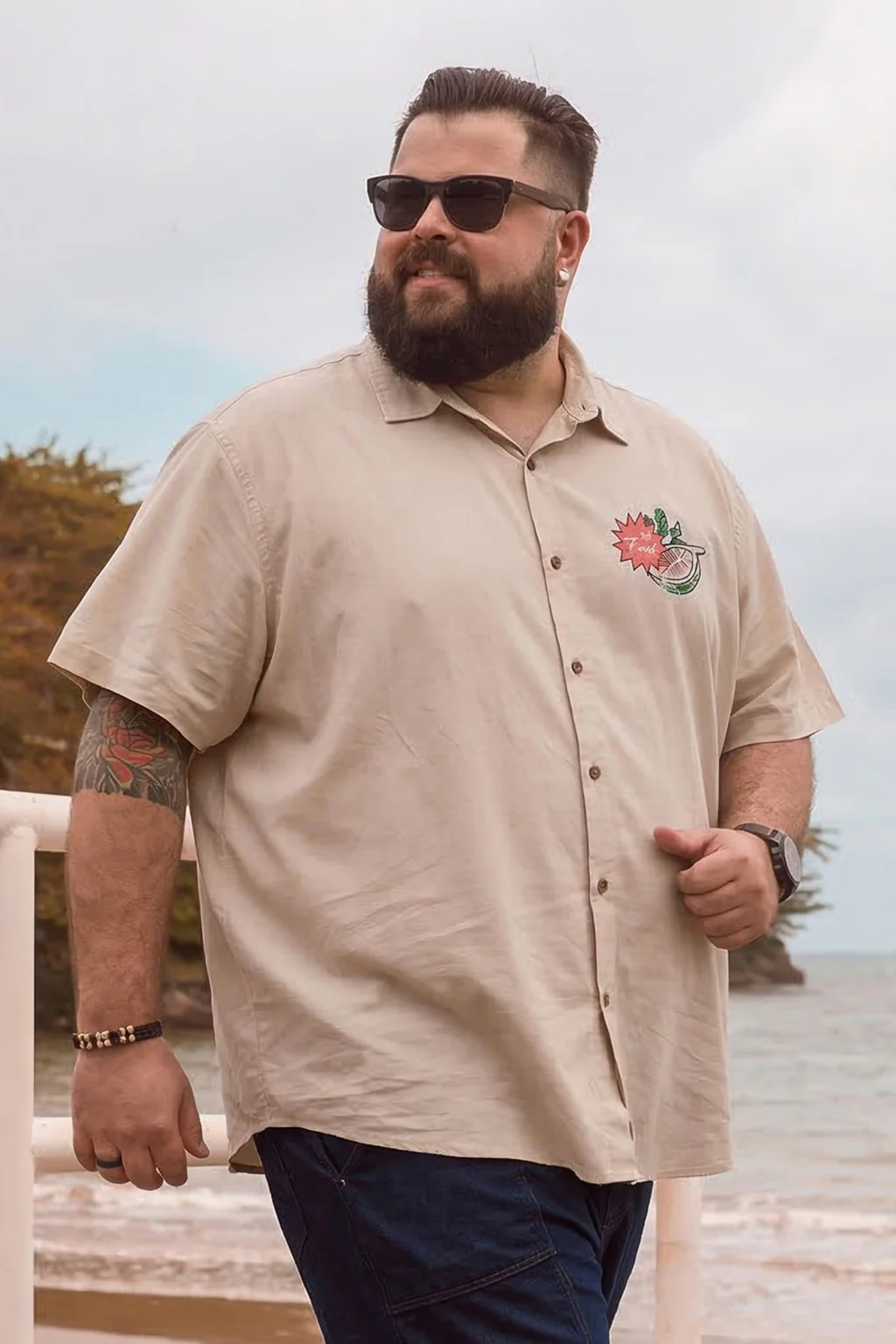 Organics Swanwhite Plus Size Printed Exclusive Shirt - Image 4