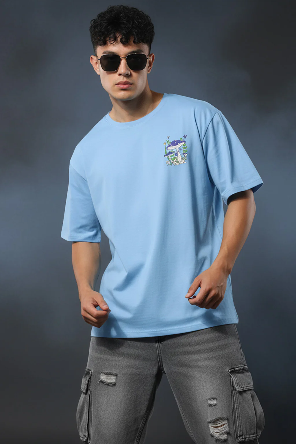 Peace of Mind Dutch Canal Oversized Back Graphic Printed T-shirt - Image 2
