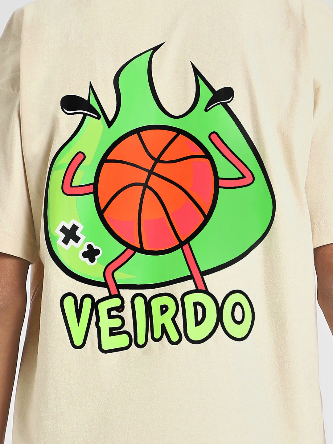 Basket Ball Swanwhite Oversized Graphic Back Printed Boys T-shirt - Image 7