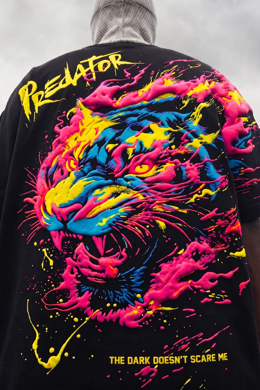 Predator Black 3D Puff Print Exclusive T-shirt Supreme Edition - Image 2