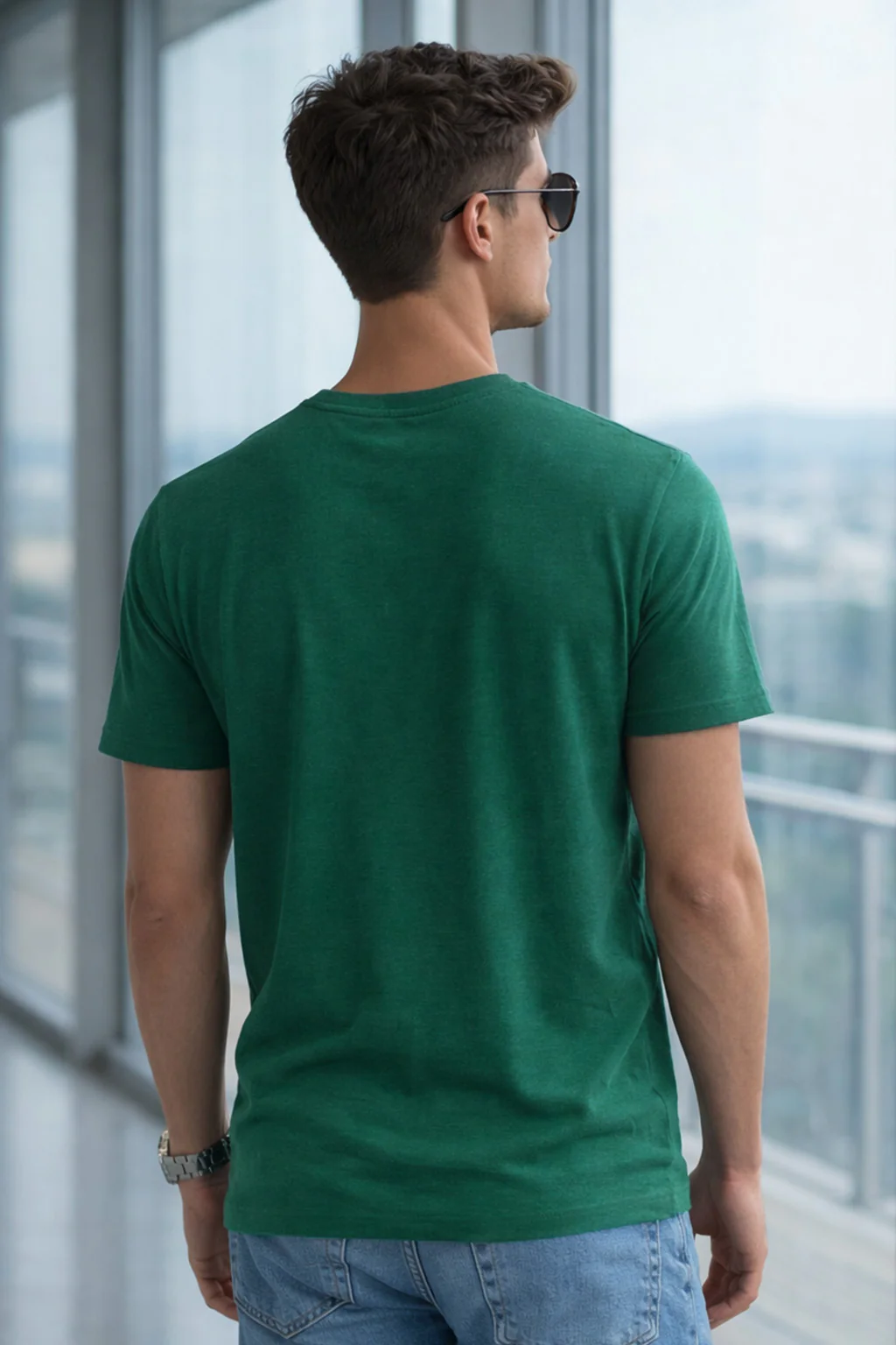 Rock And Roll Green Regular Fit Printed T-shirt - Image 4