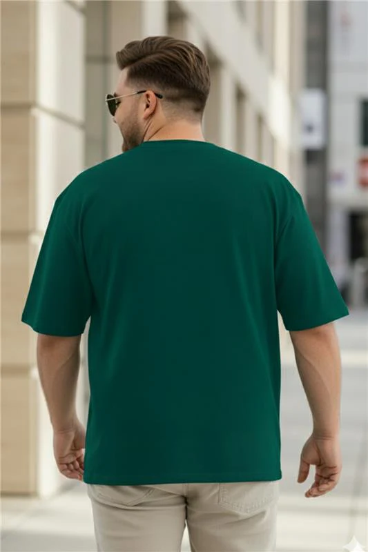Rock & Roll Green Graphic Printed Plus Size T-shirt - Image 3