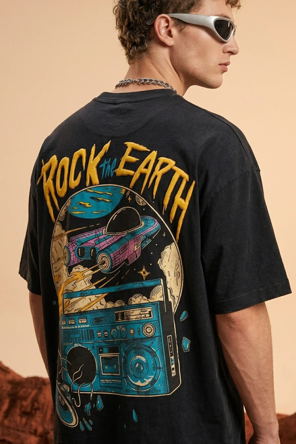 Rock The Earth 3D Puff Print Exclusive T-shirt Supreme Edition - Image 3