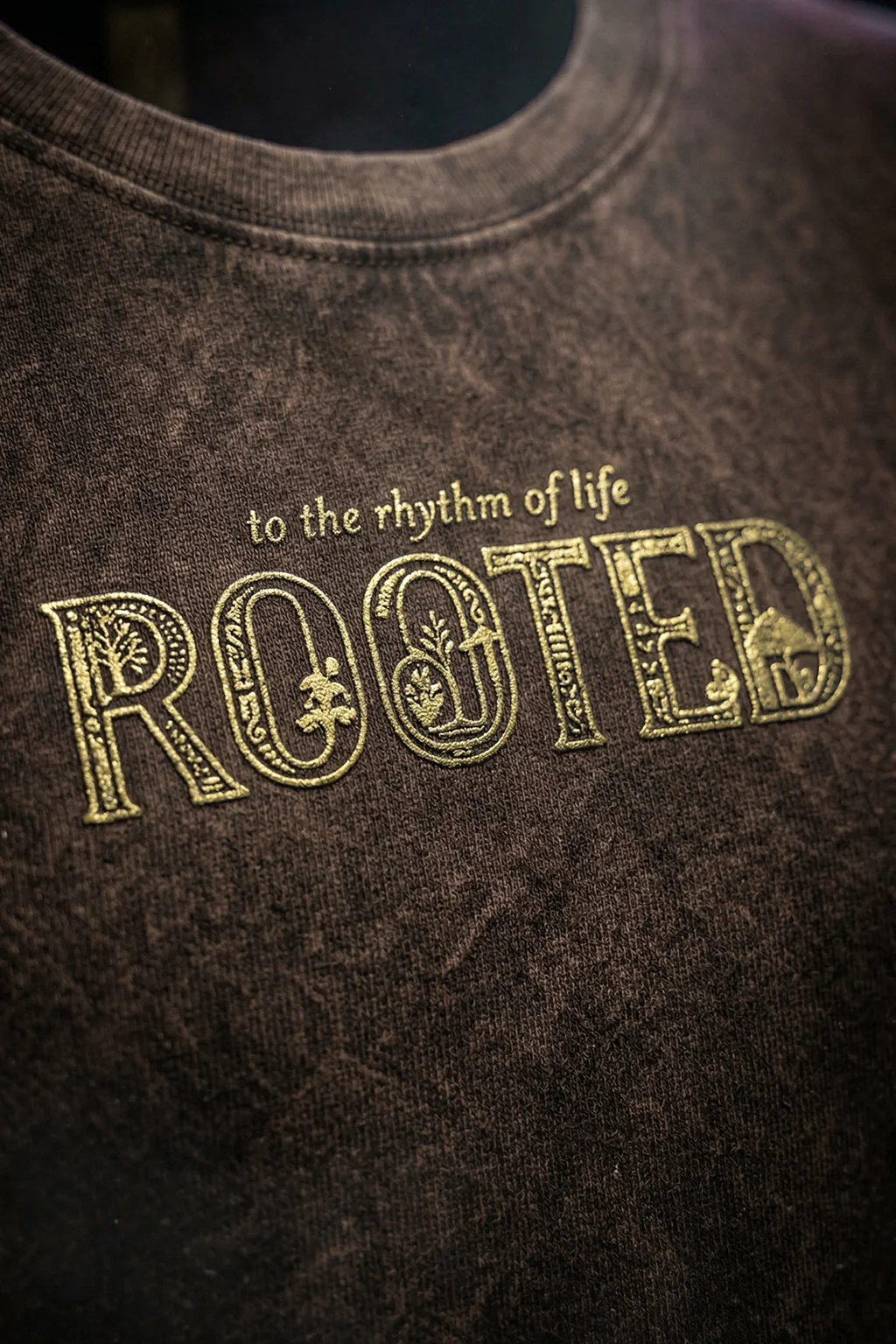 Rooted Brown Acid Washed Printed Exclusive T-shirt Epic Collection - Image 3
