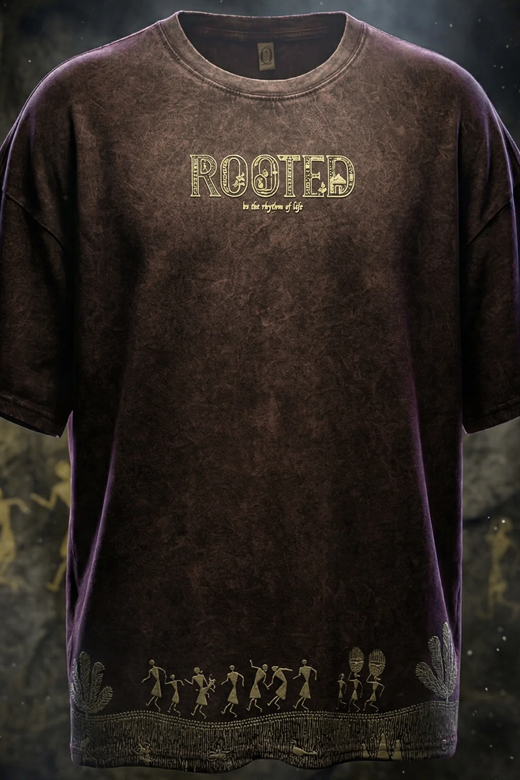 Rooted Brown Acid Washed Printed Exclusive T-shirt Epic Collection - Image 4